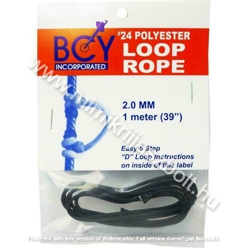 BCY D-Loop Zsinór,  #24 .080 Polyester, fekete